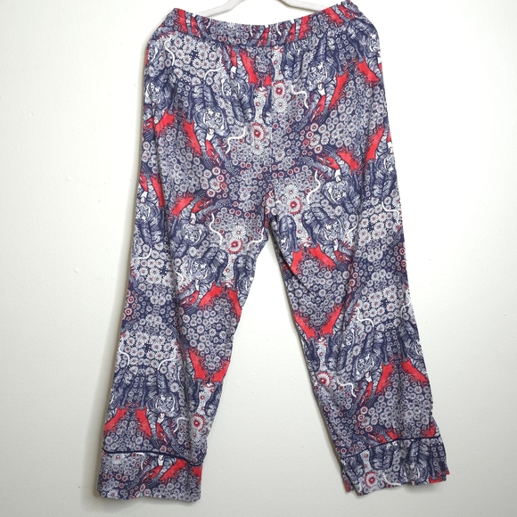 Anthropologie Florence Balducci Menagerie Flannel Sleep Pants Medium Floral - Picture 3 of 11